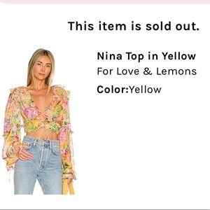 Gorgeous light weight for love and lemons blouse!